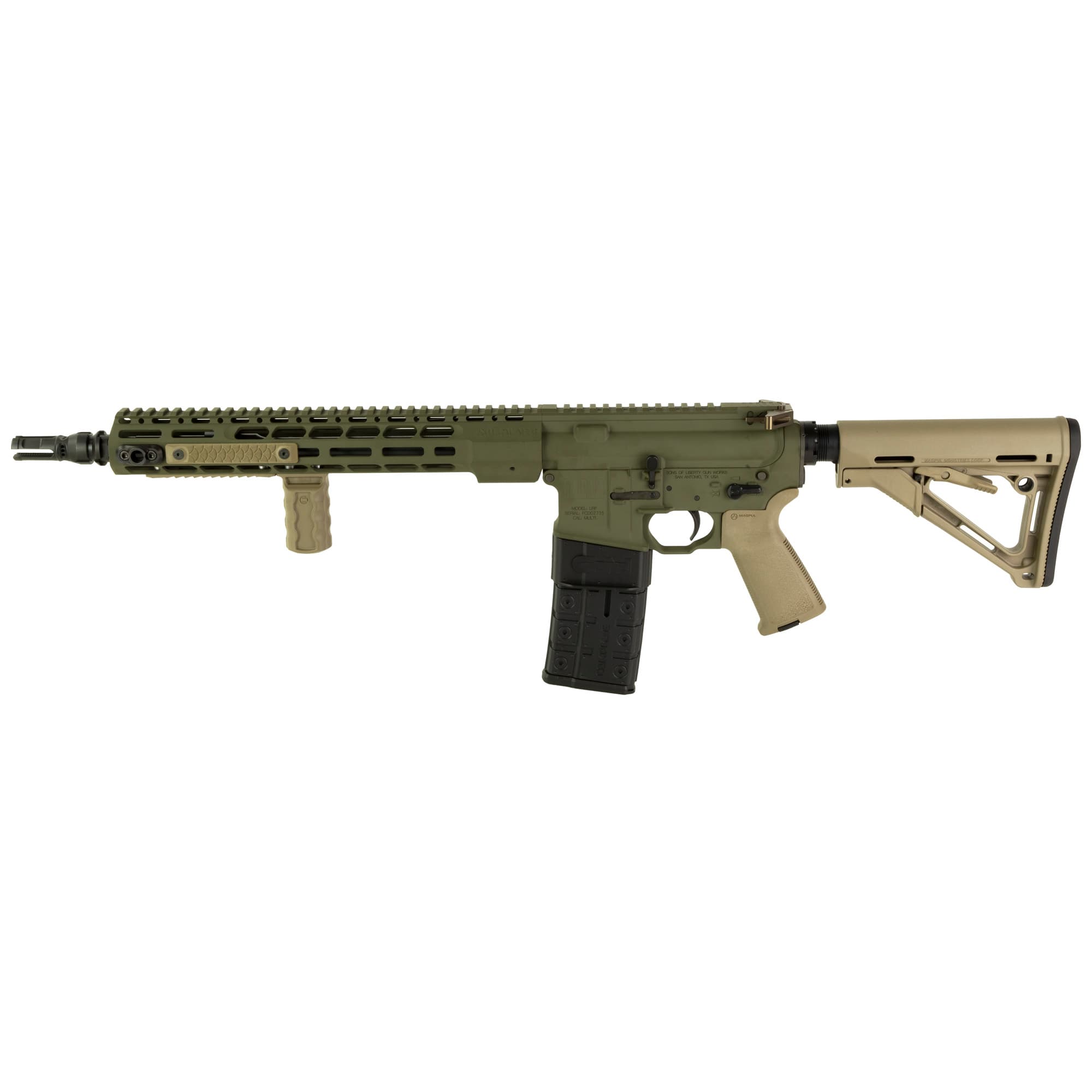 Sons of Liberty Gun Works Sage Dynamics 5.56 NATO 13.7in 10 Rd Olive Drab Cerakote