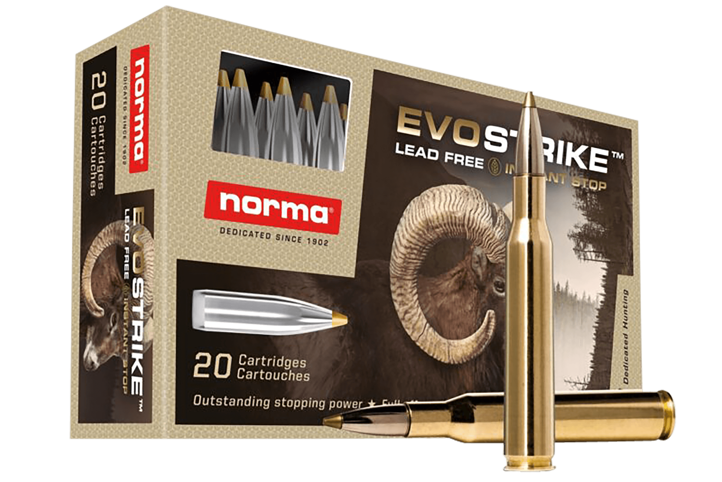 Norma Ammunition 20168972 Dedicated Hunting Evostrike 270Win 96gr Polymer Tip Boat Tail 20 Rounds