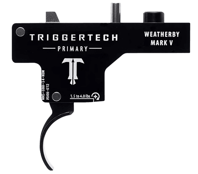 TriggerTech WM5SBB14NBW Primary Single-Stage Curved Trigger 1.50-4 lbs Weatherby Mark V