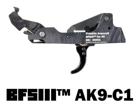 Franklin Armory BFSIII AK9-C1 Binary Trigger for 9mm AK Curved Safety