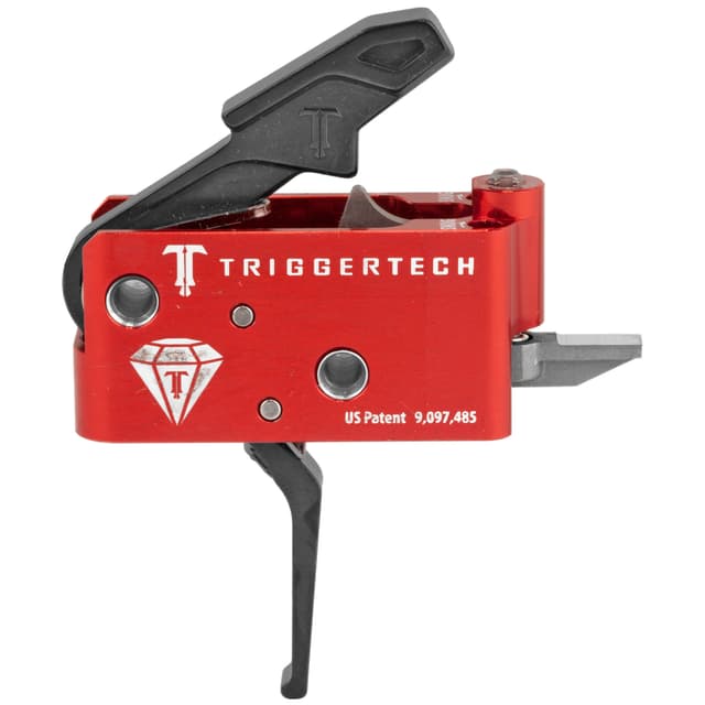 Trigger Tech AR15 Diamond Two Stage Trigger PVD Straight Flat 440C Stainless Steel