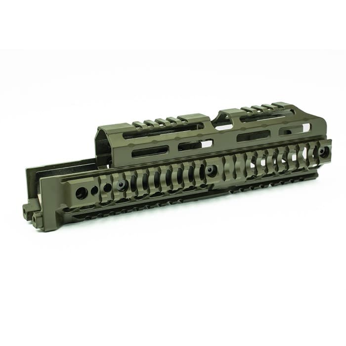 Midwest Industries AK Alpha Quad Rail 10" Olive Drab Green Compatible with AKM