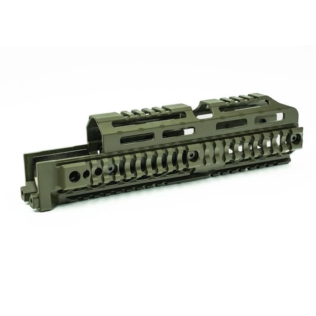Midwest Industries AK Alpha Quad Rail 10" Olive Drab Green Compatible with AKM
