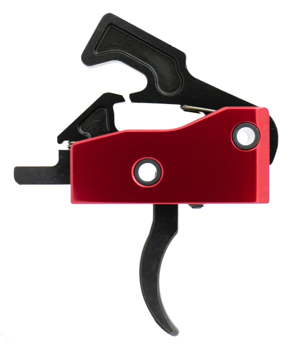 Tactical Superiority Curved Drop In Trigger Red Aluminum Frame for Rifles