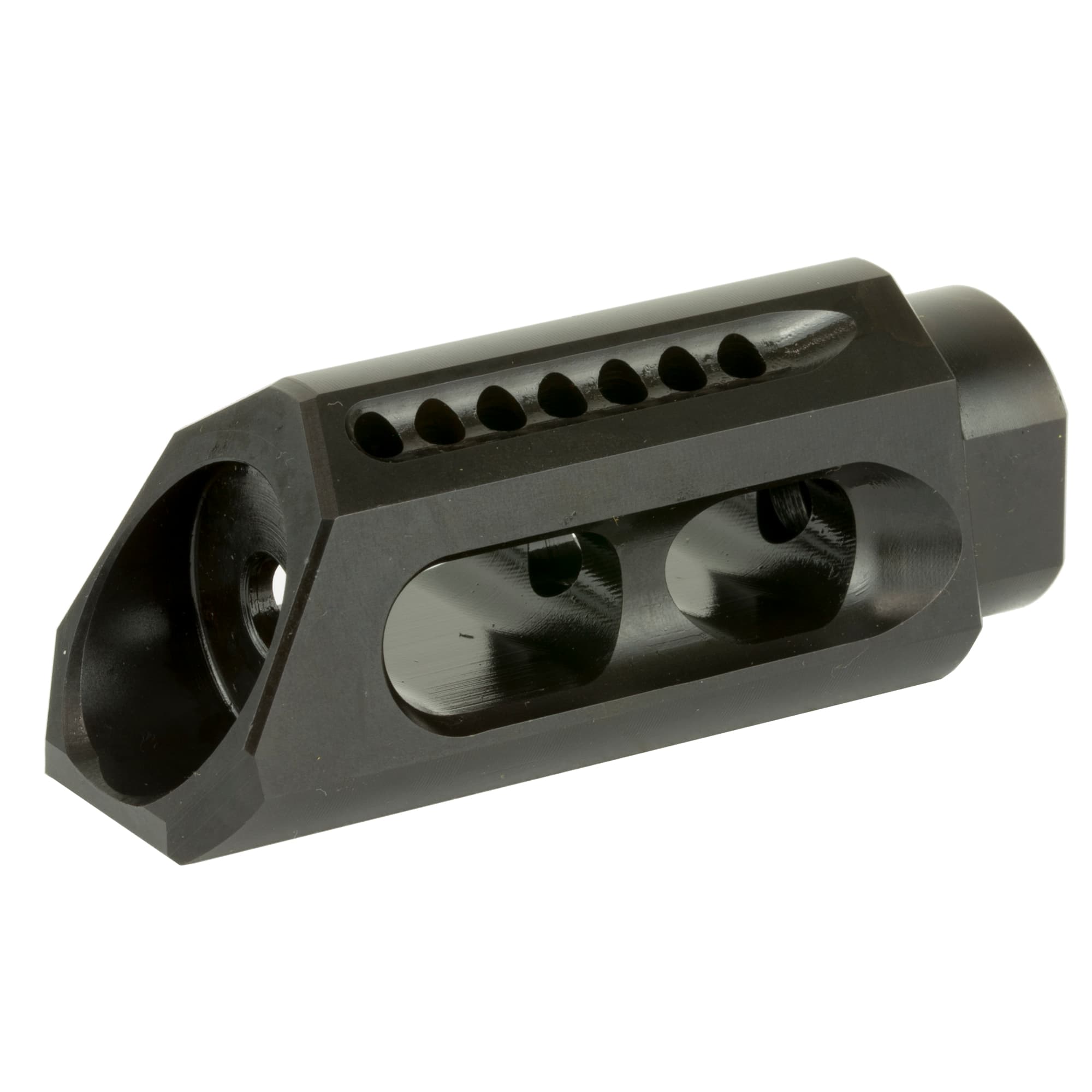 Yankee Hill 26MBA Slant Muzzle Brake Black Steel with 1/2"-28 tpi Threads & 2.50" OAL for 5.56x45mm NATO AR-Platform