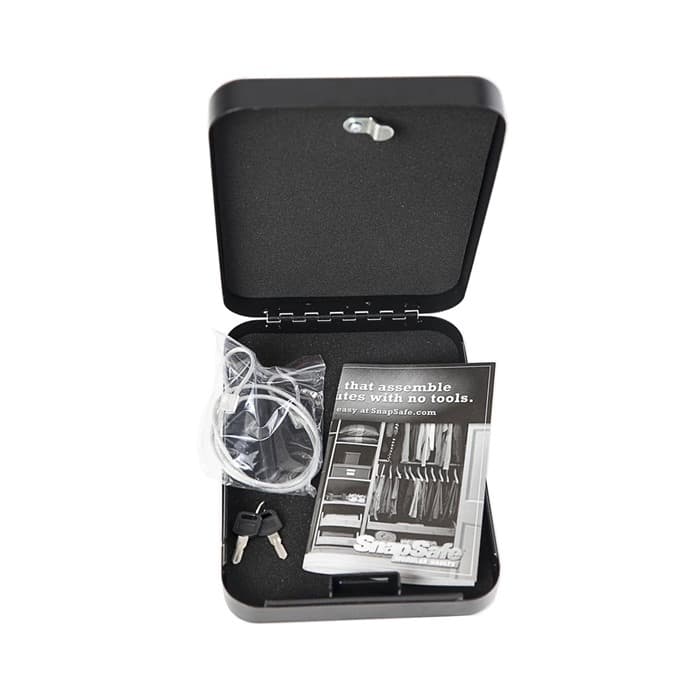 SnapSafe 75221 Lock Box 2XL Key Entry Black Steel 11.50" L x 8.50" W x 2.50" D 2pk
