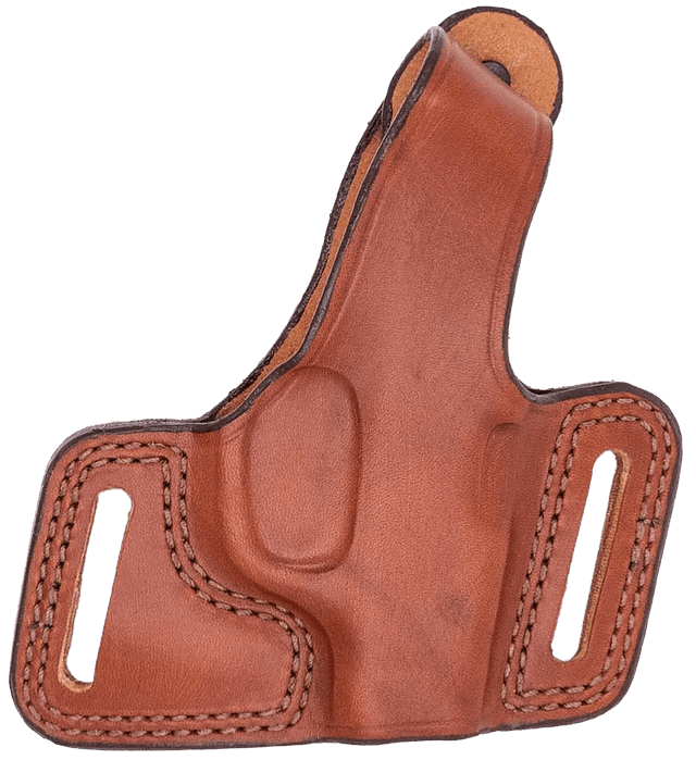 Bianchi 12843 Black Widow OWB Size 10 Tan Leather Belt Slide Fits Browning Hi-Power Fits Colt Commander Fits Springfield 1911-A1 Right Hand