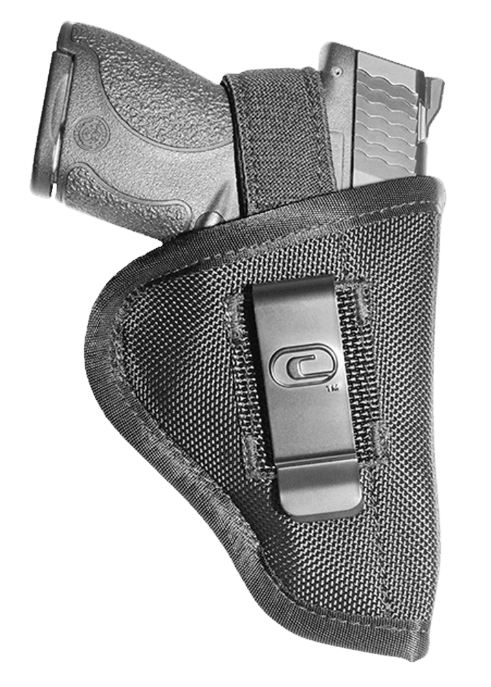 Crossfire Shooting Gear CRFTUSA1C3 The Undercover IWB/OWB Size 03 Black Ballistic Nylon Belt Clip Fits Compact 3-3.50" Barrel Ambidextrous