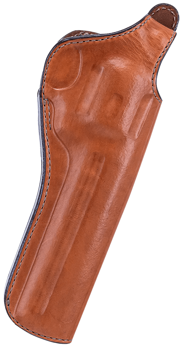 Bianchi 12688 111 Cyclone Belt Holster Size 09 OWB Open Bottom Style made of Leather with Tan Finish, Strongside/Crossdraw & Belt Loop Mount Type fits 8.3" Barrel Colt Anaconda for Right Hand
