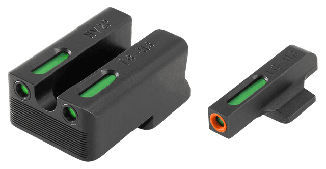 Truglo TFX Pro Front Rear Sights Green Tritium Orange Outline For LoMount 1911