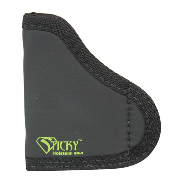 Sticky Holsters SM3 SM-3 IWB Size 3 Black/Green Latex Free Rubber Fits .380 Semi-Auto w/Laser Fits Up To 2.75" Barrel Ambidextrous