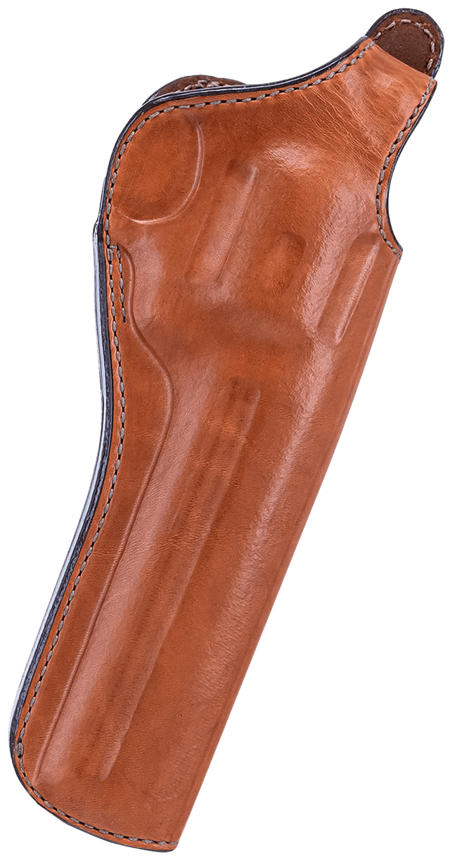 Bianchi 12680 111 Cyclone Belt Holster Size 05 OWB Open Bottom Style made of Leather with Tan Finish, Strongside/Crossdraw & Belt Loop Mount Type fits 6" Barrel S&W K-Frame for Right Hand