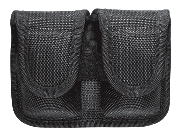 Bianchi 17400 7301 SpeedLoader Pouch Double Black Accumold Hook & Loop Belts 2-2.25" Wide Compatible w/ 38/357