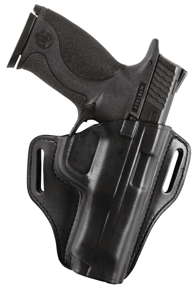Bianchi 23942 57 Remedy OWB Size 12 Black Leather Belt Slide Fits Colt 1911 Commander Right Hand