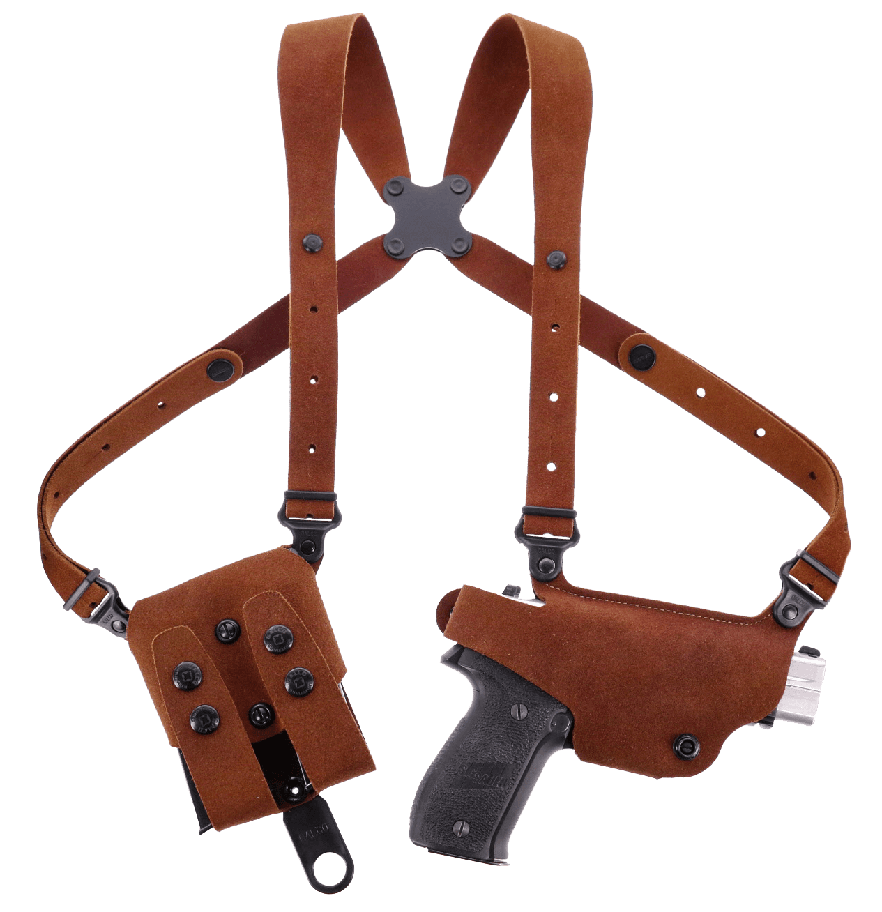 Galco CL2204 Classic Lite 2.0 Shoulder System Shoulder Size Fits Chest Up To 56" Natural Leather Shoulder Fits Walther PPK Fits Walther PPK/S Right Hand