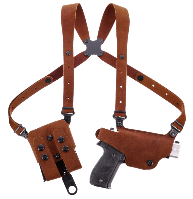 Galco CL2204 Classic Lite 2.0 Shoulder System Shoulder Size Fits Chest Up To 56" Natural Leather Shoulder Fits Walther PPK Fits Walther PPK/S Right Hand