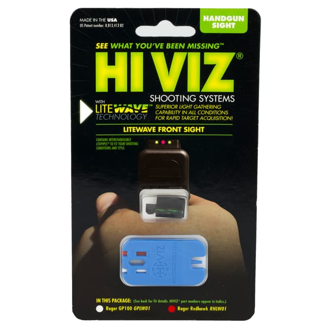 Hiviz LiteWave Ruger Redhawk Front Sight Green Fiber Optic