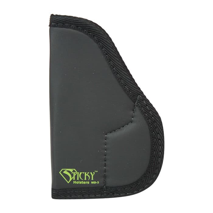 Sticky Holsters MD3 MD-3 Black/Green Latex Free Rubber Fits Walther PPK Ambidextrous