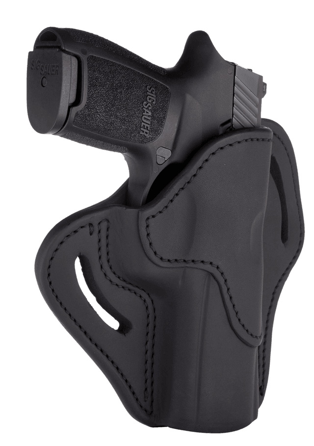 1791 Gunleather BH24SBLR BH2.4 OWB 2.4 Stealth Black Leather Belt Slide Fits Walther PPQ/Sig P320/Springfield XD-M