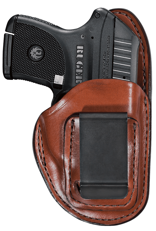Bianchi 19235 100 Professional IWB Size 11 Tan Leather Belt Clip Compatible w/Glock 19/23/Ruger Security-9 Belt 1.75" Wide