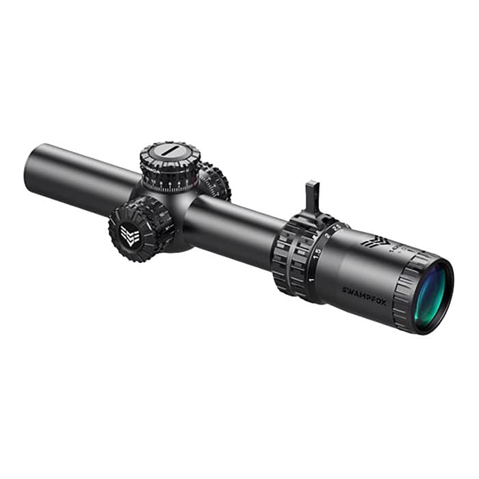 Swamp Fox Arrowhead 1-10x24 SFP Illuminated Guerrilla Dot MOA Green Rifle Scope