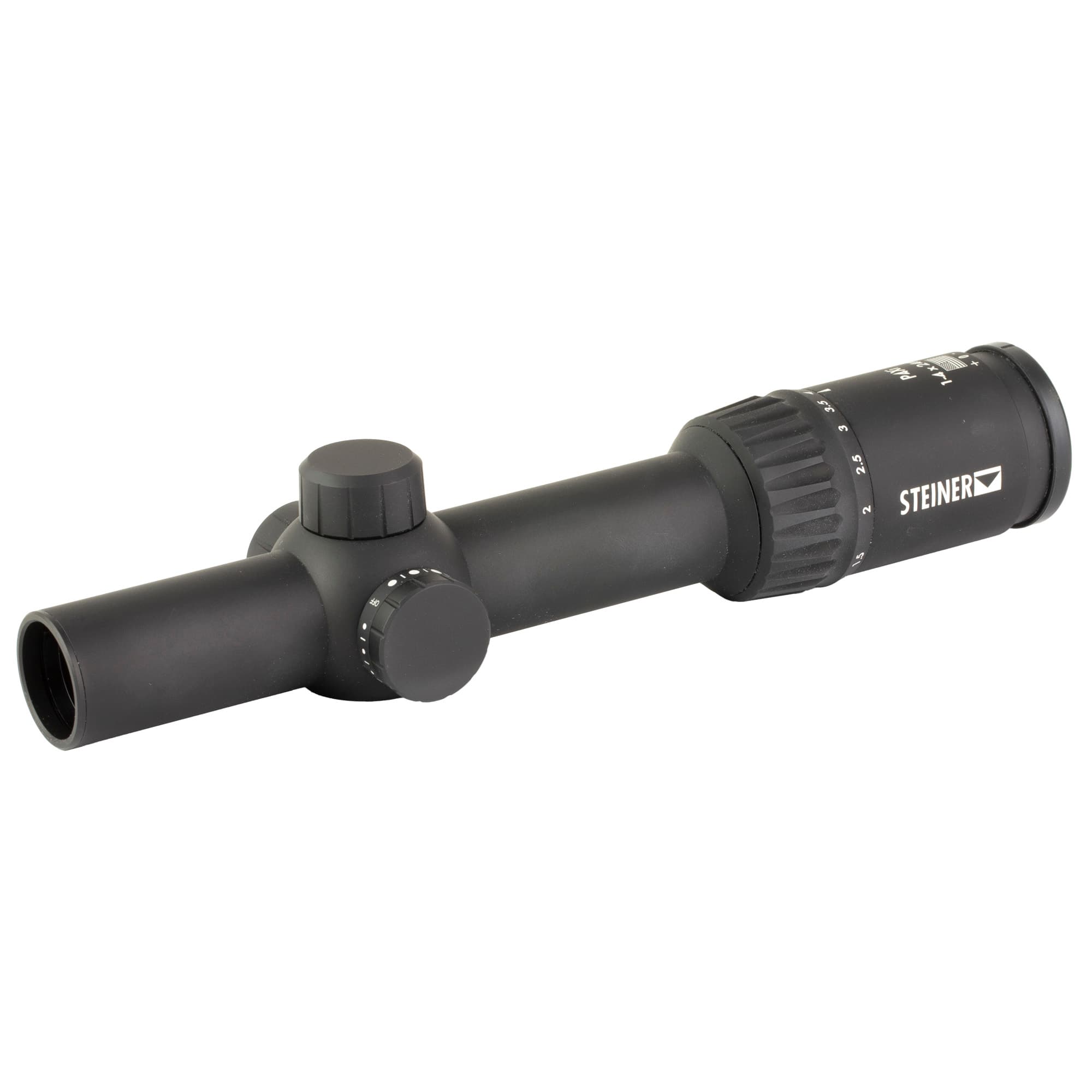 Steiner P4Xi 1-4x24mm 30mm Tube Illuminated P3TR Reticle Scope for AR Patrol Rifles