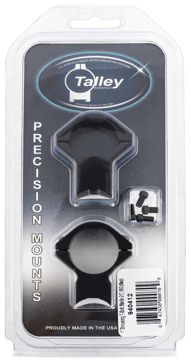 Talley Manufacturing Browning T-Bolt 1in Scope Mount Ring Combo Medium 0 MOA Aluminum