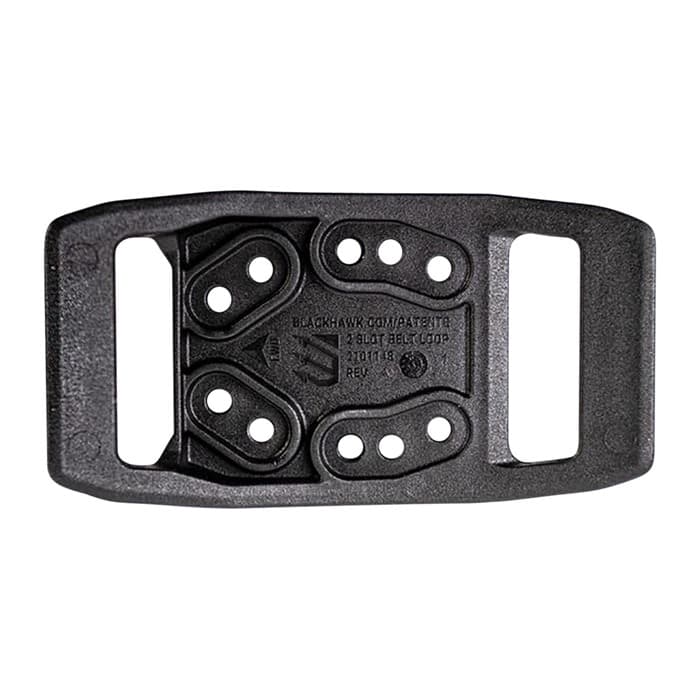 T-Series Black 2-Slot belt loop, Clam