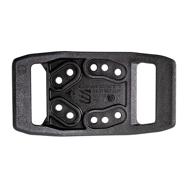 T-Series Black 2-Slot belt loop, Clam