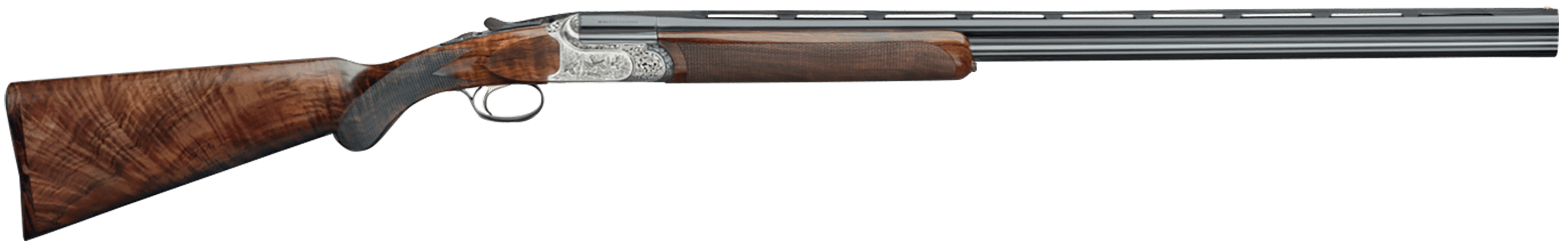 Rizzini USA 2201-2828 BR220 Field 28 Gauge 28" Nickel Chrome Coin Anodized Steel Steel Receiver Engraved Grade 2.5 Turkish Walnut Wood Stock