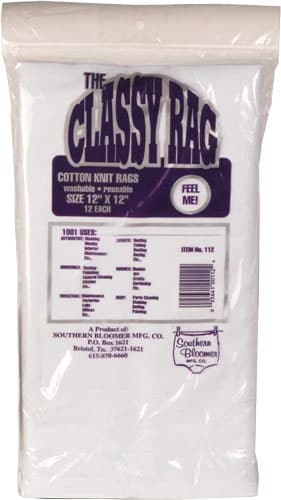 Southern Bloomer 112 Cleaning Patches Cotton 12" x 12" 12 Per Bag