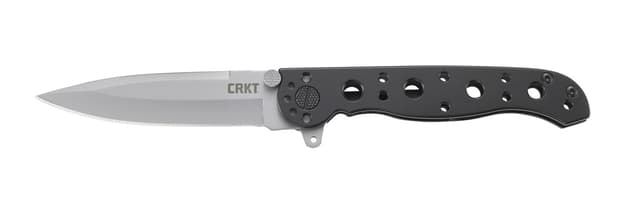 CRKT M16-01S M16 01S 3.06" Folding Spear Point Plain Bead Blasted 8Cr14MoV SS Blade/Black Oxide Stainless Steel Handle Includes Pocket Clip