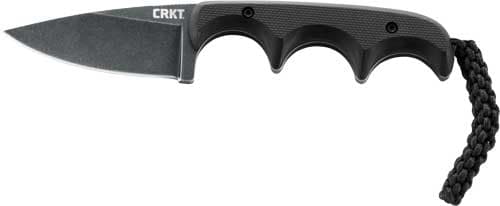 CRKT 2384K Minimalist 2.16" Fixed Drop Point Plain Black Stonewashed 5Cr15MoV SS Blade/Black G10 Handle Includes Lanyard/Sheath