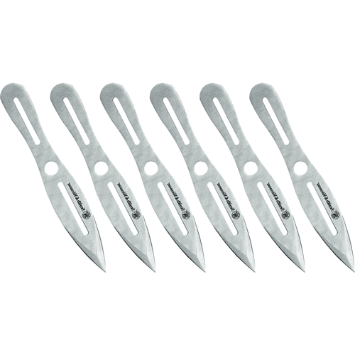 Smith & Wesson 6 8" Throwing Knives 4 1/4" Blade Silver