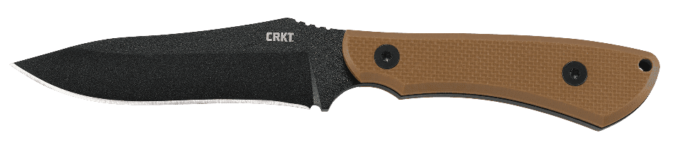 CRKT 2083 Ramadi 4.37" Fixed Plain Black Matte Baked-On Anti Rust SK-5 Steel Blade/Coyote Textured G10 Handle Includes Sheath