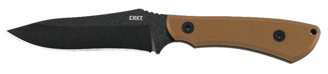 CRKT 2083 Ramadi 4.37" Fixed Plain Black Matte Baked-On Anti Rust SK-5 Steel Blade/Coyote Textured G10 Handle Includes Sheath