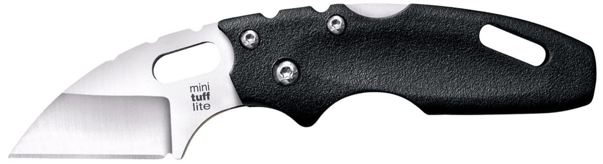 Cold Steel CS20MT Tuff Lite Mini 2" Folding Sheepsfoot Plain 4034 SS Blade, 3" Black Griv-Ex Handle, Includes Pocket Clip