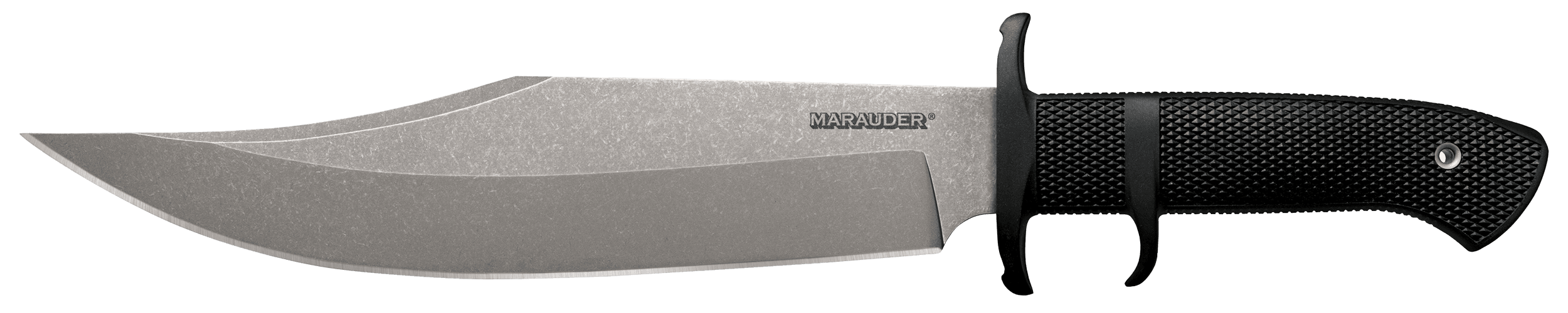 Cold Steel CS39LSWBA Marauder 9" Fixed Bowie Plain Stone Washed AUS-8A SS Blade/Black Kray-Ex Handle Includes Sheath