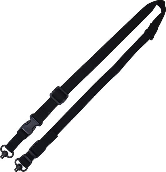 TacShield Warrior 2n1 Sling Padded Web Quick Adjuster QD Push Button Swivel Black