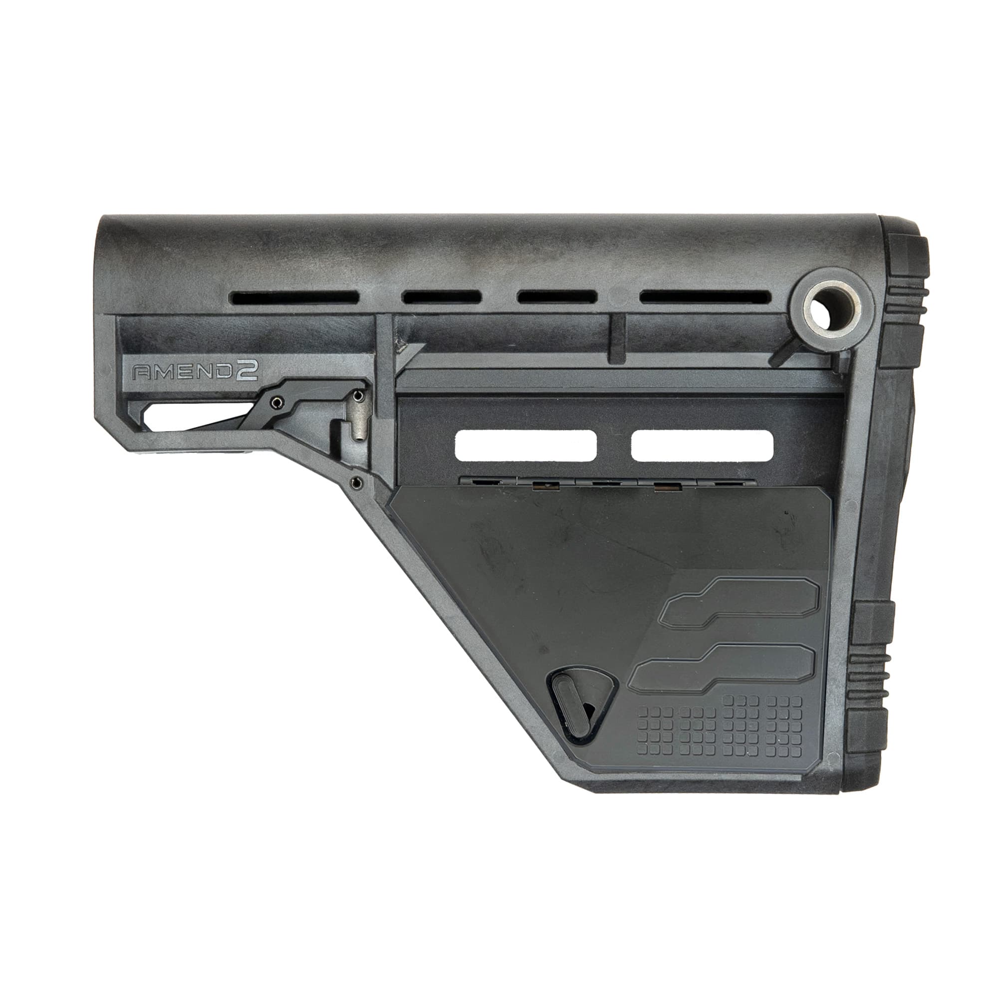 Amend2 Modular Stock Ar-15 Mil-Spec Gray M-Lok Lower Storage