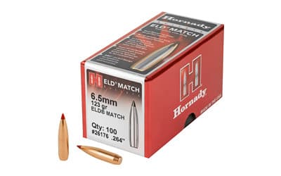Hornady ELD Match Bullets with Heat Shield 6.5mm .264" 123 gr ELD MATCH 100/ct