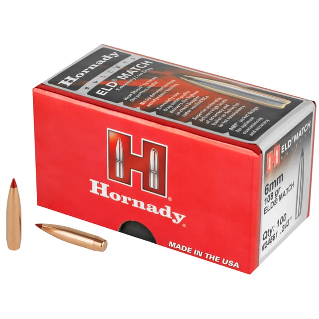 Hornady 6mm .243 108gr ELD Match Bullets 100ct