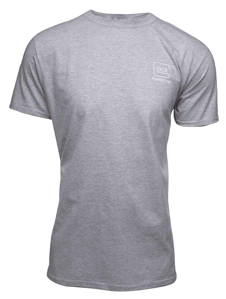 Glock AA75117 Pursuit Of Perfection Heather Gray Cotton/Polyester Short Sleeve Small