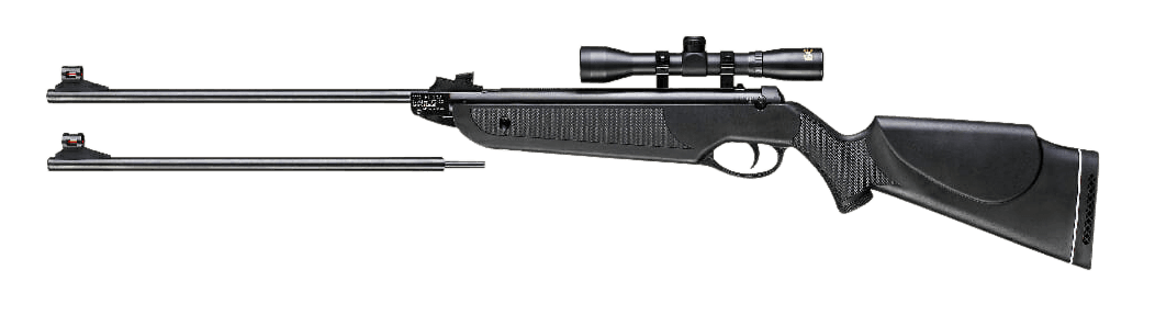 Beeman 1022 Black Club Combo Spring Piston 22 1rd Shot Black Black Receiver Black Scope 4x32mm