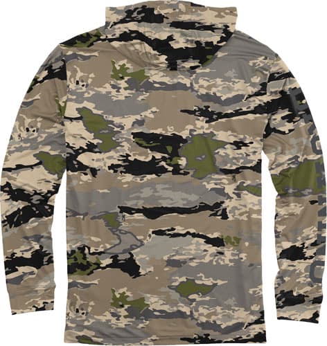 Browning Hooded Long Sleeve Tech Shirt Ovix Camo L