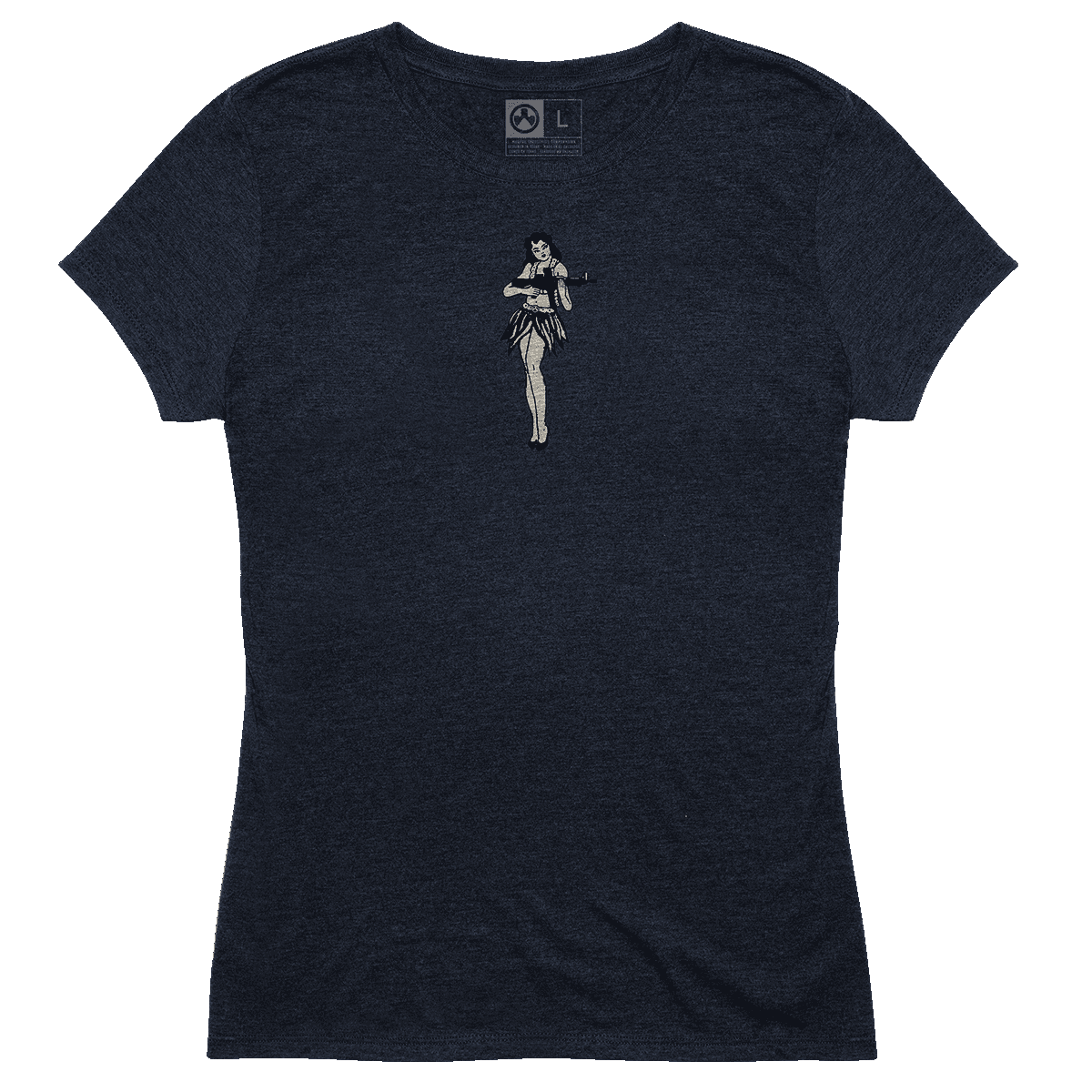 Magpul MAG1124-410-S Hula Girl CVC Women's Navy Cotton/Polyester/Rayon Short Sleeve Small
