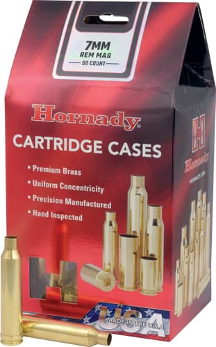 Hornady Rifle Cartridge Cases 7mm Rem. Mag. Unprimed 50 pk.