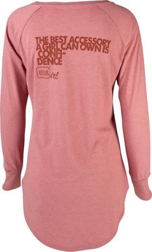 Glock AP960349 Glock Girl Confidence Blush Cotton/Polyester/Rayon Long Sleeve Tunic 2XL