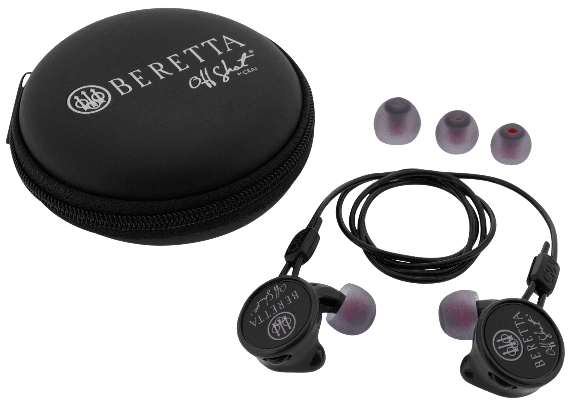 Beretta USA CF081A21560951 Mini Headset Comfort Plus Silicone Ear Piece 32 dB In The Ear Black