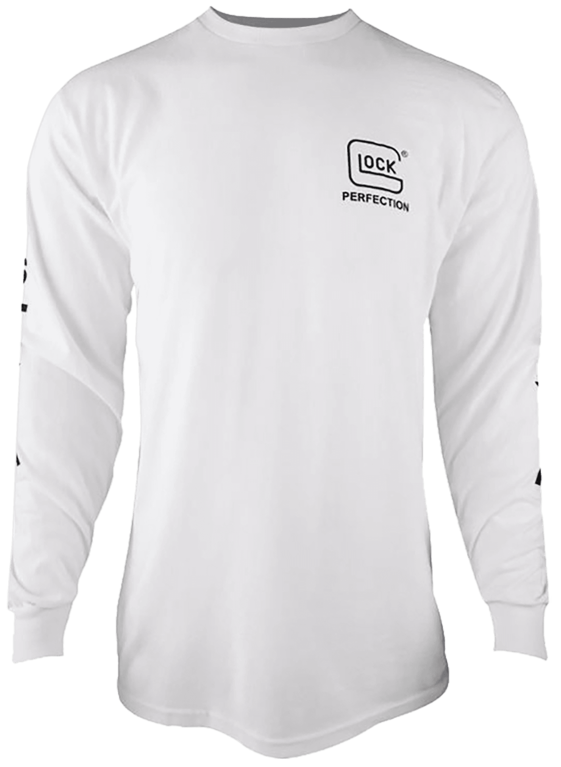Glock AP96093 Perfection Long Sleeve Tee White Pre-Shrunk Cotton Long Sleeve Medium
